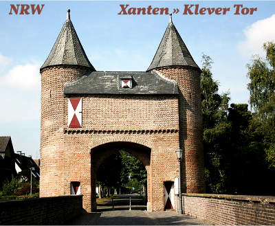 Xanten : de Klever Tor in Noordrijn Westfalen
